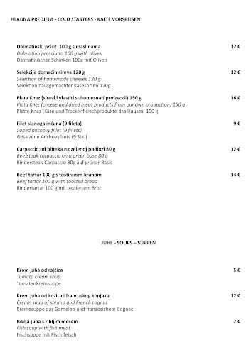 Restaurant Knez - Gastronomija i ugostiteljstvo