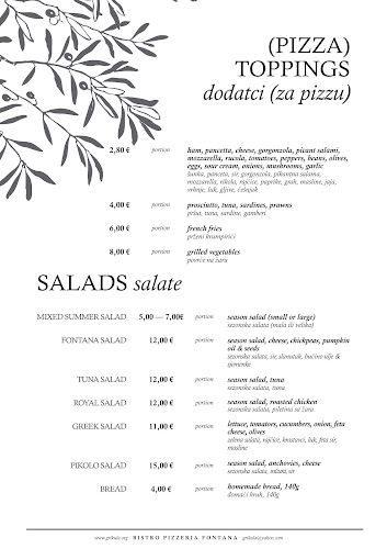 Comentarii opinii despre Bistro Pizzerija "Fontana"