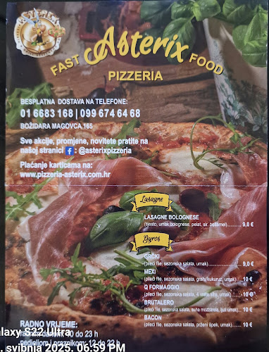 Opinii despre Asterix pizzeria ZAGREB Čavić usluge d.o.o în Zagreb - Gastronomija i ugostiteljstvo