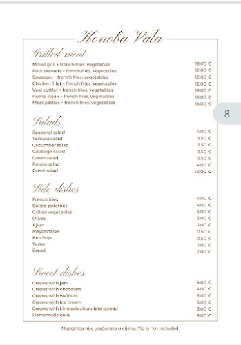 Konoba Vala - Gastronomija i ugostiteljstvo