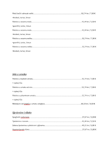 Buffet Marin - Gastronomija i ugostiteljstvo