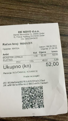 Opinii despre Monster Kebab în Zadar - Gastronomija i ugostiteljstvo