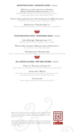 Opinii despre Konoba Korta în Split - Gastronomija i ugostiteljstvo