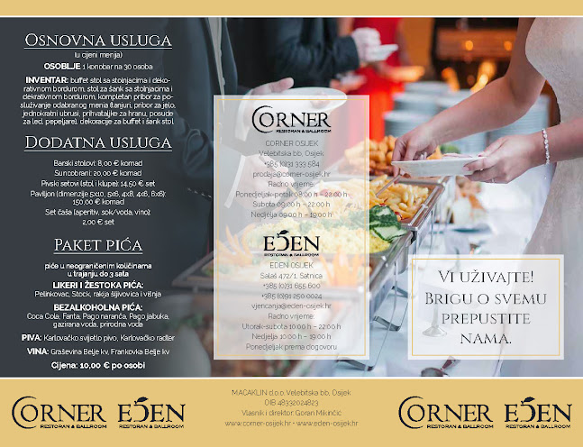 Opinii despre Corner Restaurant & Ballroom în Osijek - Gastronomija i ugostiteljstvo