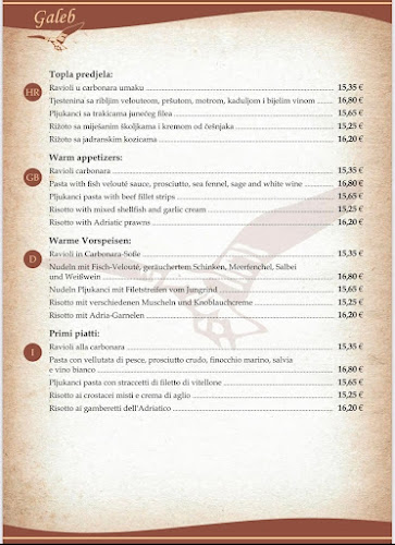 Restaurant Galeb - Gastronomija i ugostiteljstvo