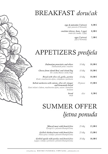 Opinii despre Bistro Pizzerija "Fontana" în Pučišća - Gastronomija i ugostiteljstvo