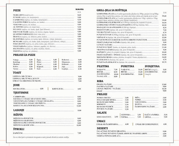 Opinii despre Bistro Pizzeria Dante în Rakitje - Gastronomija i ugostiteljstvo