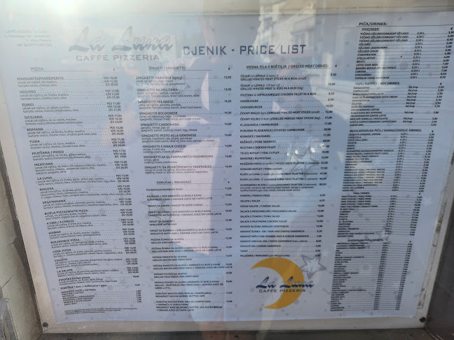 Pizzeria La Luna - Gastronomija i ugostiteljstvo