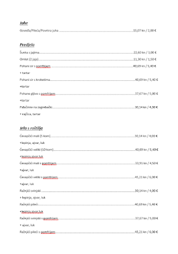 Buffet Marin - Sisak