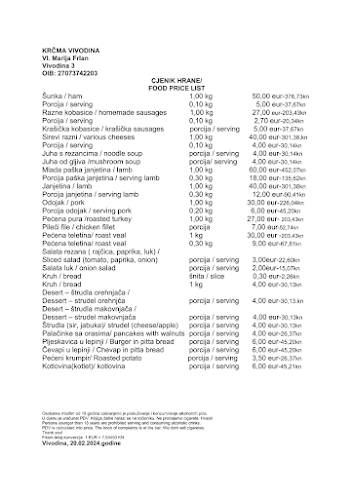 Restoran Frlan ,Vivodina