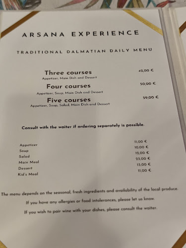 Arsana Tasting House - Gastronomija i ugostiteljstvo