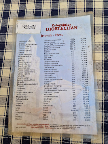 Opinii despre Zalogajnica Dioklecijan în Split - Gastronomija i ugostiteljstvo