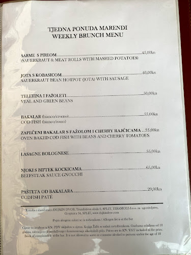 Opinii despre Dujkin dvor în Split - Gastronomija i ugostiteljstvo