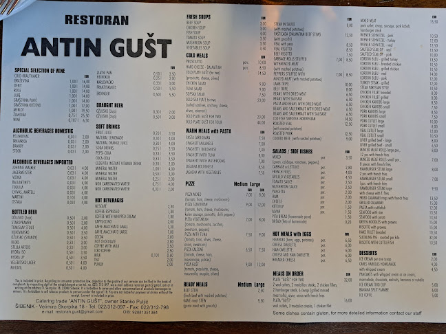 Restoran Antin Gušt - Gastronomija i ugostiteljstvo