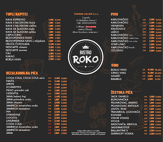 Opinii despre Bistro Roko în Zagreb - Gastronomija i ugostiteljstvo