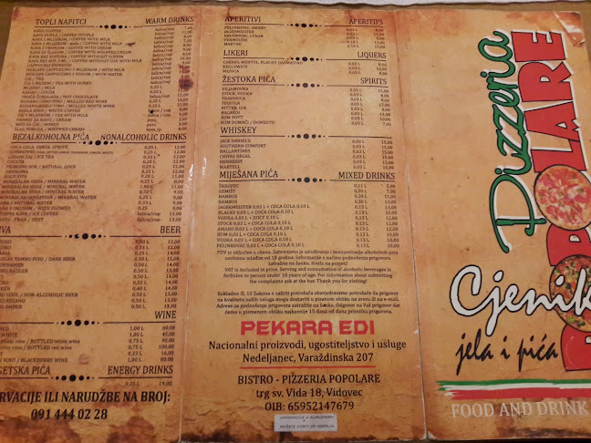 Opinii despre Pizzeria Popolare în Varaždin - Gastronomija i ugostiteljstvo