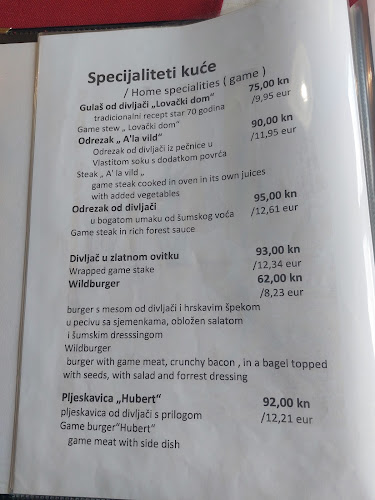 Opinii despre Pansion Lovački în Delnice - Gastronomija i ugostiteljstvo