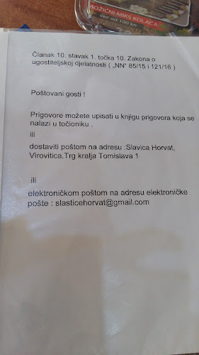 Opinii despre Slastičarnica Dora în Virovitica - Gastronomija i ugostiteljstvo