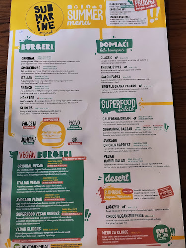 Submarine Burgers - Gastronomija i ugostiteljstvo