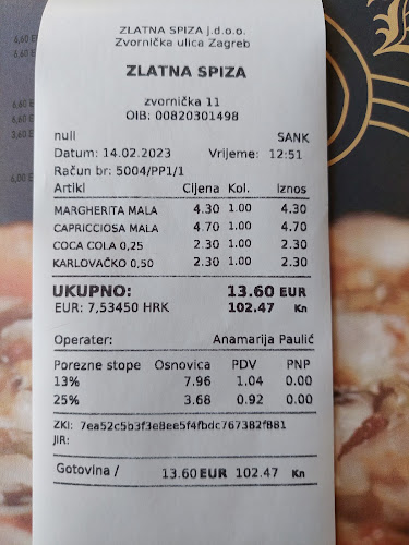 Pizzeria Zlatna kuna