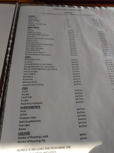 Opinii despre Restoran Mamut în Kaštel Lukšić - Gastronomija i ugostiteljstvo