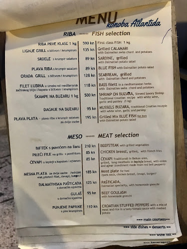 Konoba Atlantida - Gastronomija i ugostiteljstvo
