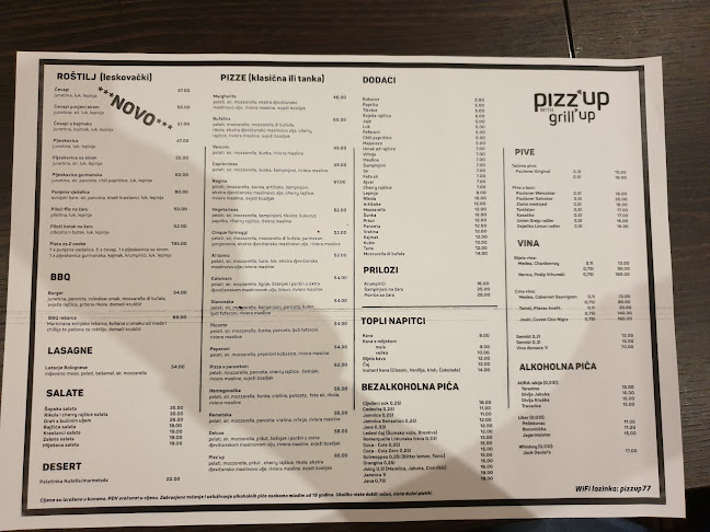 Pizz'up - Gastronomija i ugostiteljstvo
