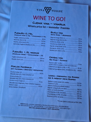 Restoran, vinarija i pansion Vuglec Breg - Škarićevo