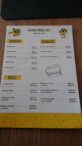 Yeti Krapina - Gastronomija i ugostiteljstvo