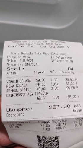 Opinii despre Caffe bar la dolce Vita în Poreč - Gastronomija i ugostiteljstvo