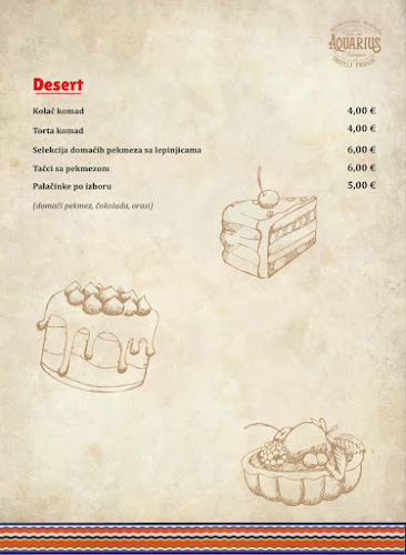 Aquarius Bošnjaci - Gastronomija i ugostiteljstvo