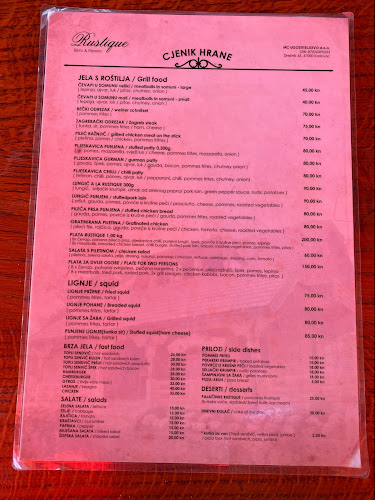 Opinii despre Restoran & pizzeria Rustique în Karlovac - Gastronomija i ugostiteljstvo