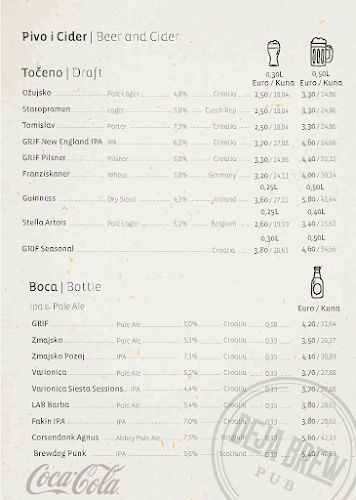 Opinii despre Deja Brew Pub Zadar în Zadar - Gastronomija i ugostiteljstvo