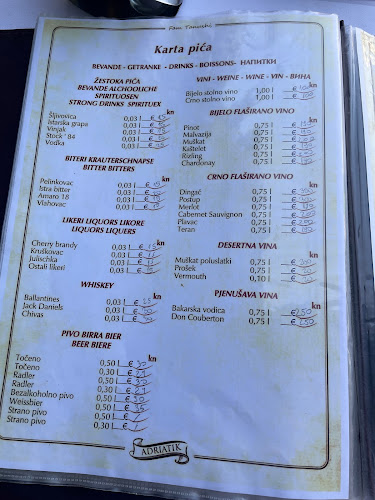 Restoran Adriatik - Gastronomija i ugostiteljstvo