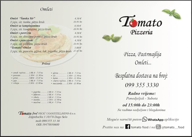 Opinii despre Tomato Food în Dugo Selo - Gastronomija i ugostiteljstvo