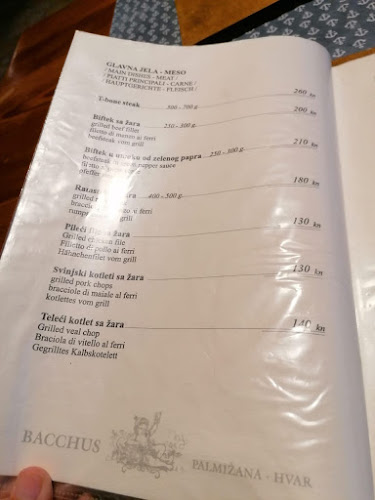 Opinii despre Bacchus în Hvar - Gastronomija i ugostiteljstvo