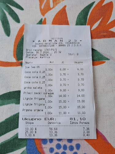 Restoran Arman 23 - Crikvenica