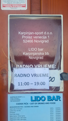 Plaža Karpinjan Lido Bar - Novigrad