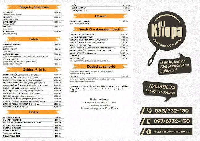Opinii despre Kllopa fast-food & catering în Virovitica - Gastronomija i ugostiteljstvo