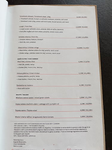 Opinii despre Patron Restoran & Bar în Jastrebarsko - Gastronomija i ugostiteljstvo