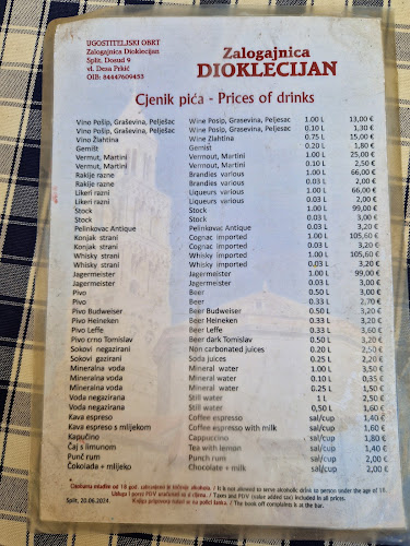 Zalogajnica Dioklecijan - Gastronomija i ugostiteljstvo