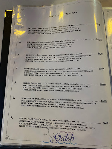 Restaurant & Apartments Galeb - Gastronomija i ugostiteljstvo