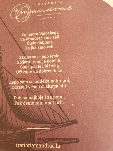 Opinii despre Trattoria Mandrać în Opatija - Gastronomija i ugostiteljstvo