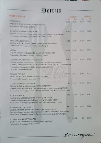 Pizzeria Petrus - Gastronomija i ugostiteljstvo