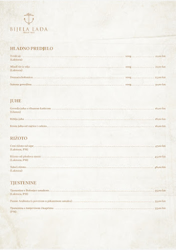 Bijela lađa - Gastronomija i ugostiteljstvo