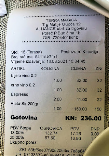 Terra Magica - Gastronomija i ugostiteljstvo
