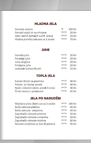 Bavarska pivnica Zlatni Lav - Gastronomija i ugostiteljstvo