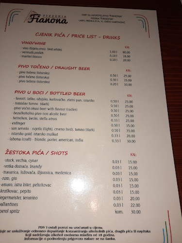 Pizzeria Fianona Labin - Gastronomija i ugostiteljstvo