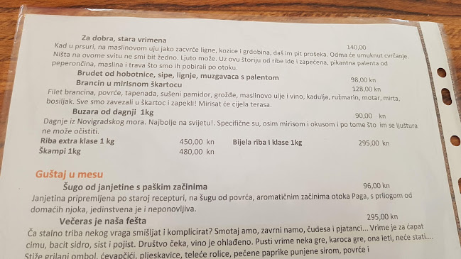 Konoba Didova Kuća - Gastronomija i ugostiteljstvo