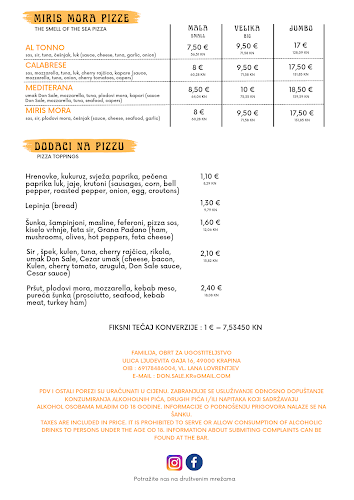 Don Sale - Gastronomija i ugostiteljstvo